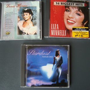 Lot of 3 Female Singer Songwriter Natalie Cole Lena Horne Liza Minnelli